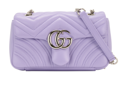 Small GG Marmont, Leather, Purple, 837280 498879, DB, 3*